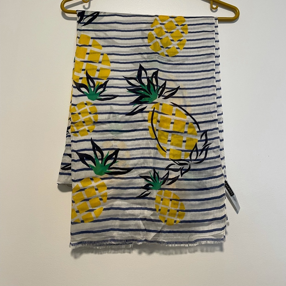 Talbots stripped pineapple 🍍 scarf